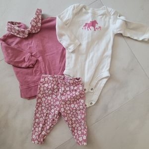 Baby Girl Matching Sweater Bodysuit Pants